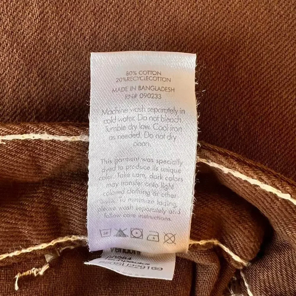 PacSun Brown 90s Boyfriend Carpenter Jeans High Rise Women’s 25 - Picture 6 of 8